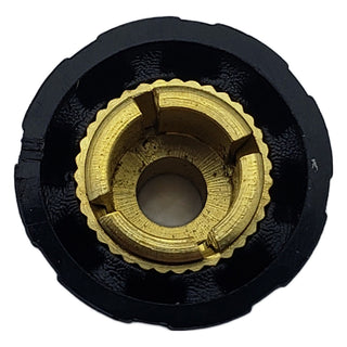 Black Potentiometer Knob with White Indicator - 1/4 Inch