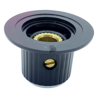 Black Potentiometer Knob with Delta Pointer - 1/4 Inch