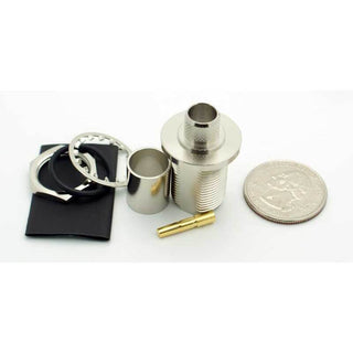 N Bulkhead Female 3 Piece Crimp Connector for LMR-400