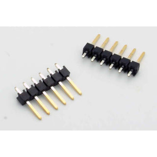 6 Pin Male Single Row Header Connector PC Mount 0.1"