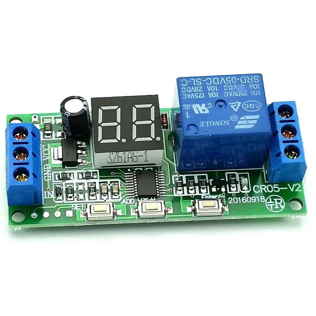 Programmable DC Relay (Timer Relay 10A Contact, 5/12/24V DC Coil) Time