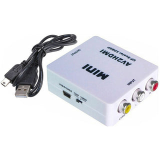 RCA Composite Input (Red+Yellow+White) to HDMI Output Converter 720P or 1080P