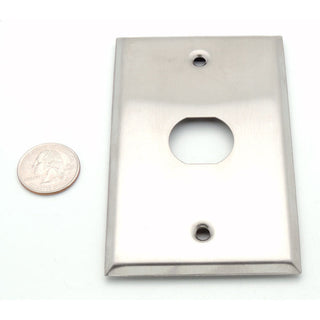 1-port Single-gang Stainless Steel Wallplate w/ Water Seal