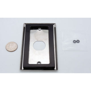 1-port Single-gang Stainless Steel Wallplate w/ Water Seal