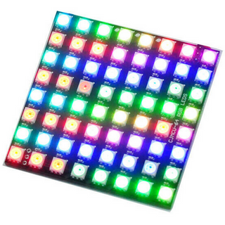 8x8 WS2812 Addressable 5050 RGB LED Light Panel Matrix Full Color Display - NON-Flexible (D116)