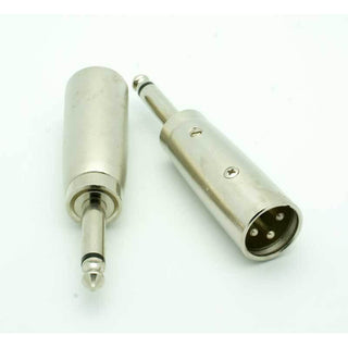 A3M XLR Male Plug - 1/4" Mono Male Adapter - High Quality