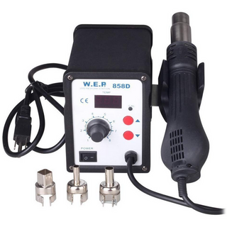 Air Soldering Station,110V 858D Hot Air Rework SMD Solder Blower Heat Gun LED Digital Screen for Electronics Repairing