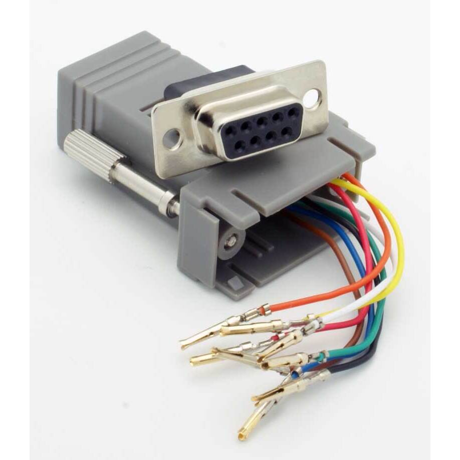 DB-9 Female - RJ-45 Female Modular Adapter