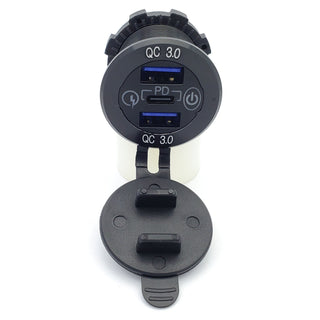 Panel Mount Dual USB Charger (12V-24V In)