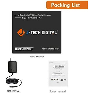 4K 18Gbps HDMI Audio Extractor (With HDMI Passthrough)