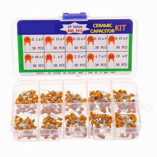 Ceramic Capacitor Kit -300 pcs- 0.1uF-10uF