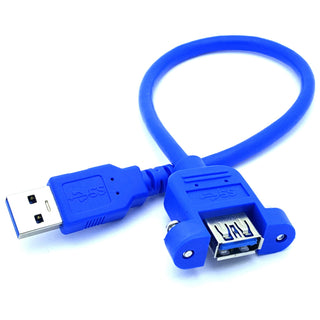 USB 3.0 Panel Mount Cable 9"