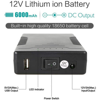 USB Portable Charger 12000mAh + 12v Output