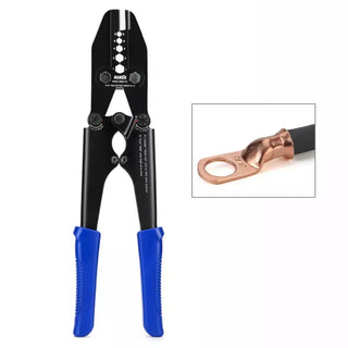 Large Battery Cable Lug Crimping Tool from AWG 8-1 with Built-in Cable Cutter 8ga- 1/0ga