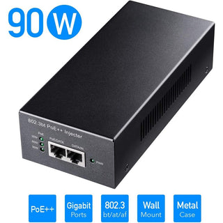 90W Gigabit Ultra PoE++ Injector Adapter
