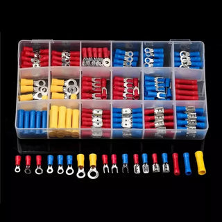 Solderless Crimp Terminal Kit - 300 Pieces - Fork, Spade, Ring