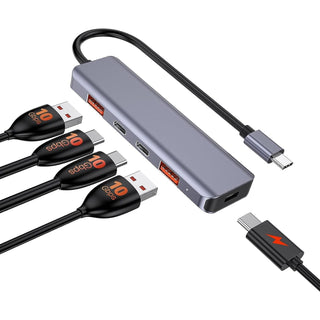 USB-C Hub - USB 3.1 10Gbps - With 85w PD Passthrough Charging