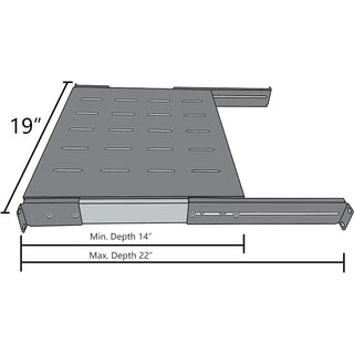 20-inch Rackmount Sliding Shelf Vented Plate