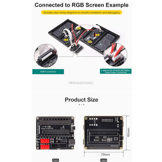 HUB75 RGB Matrix Adapter Board for ESP32 & Raspberry Pi