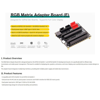 HUB75 RGB Matrix Adapter Board for ESP32 & Raspberry Pi