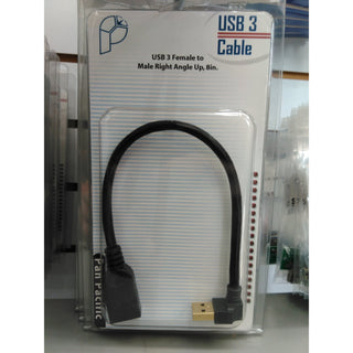 USB 3.0 Female to Male Right Angle UP - 8 Inch