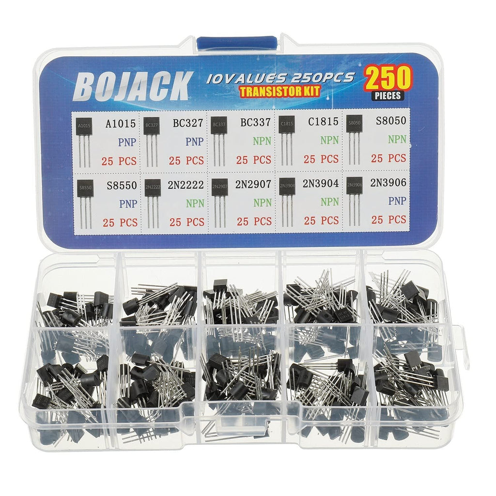 Basic Transistor Kit 10 Values 250 Pcs Transistor Assortment Kit