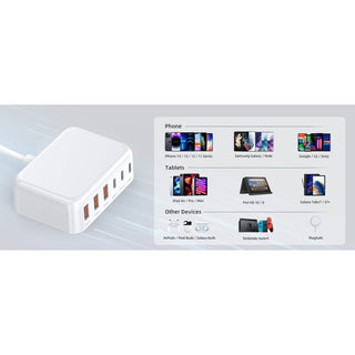 6 Port USB Charging Station - 100W - USB-C PD QC