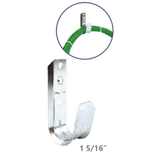 Universal 1 5/16" Wall Mount J-Hook Cable Support Wire Management System (1 Pack)