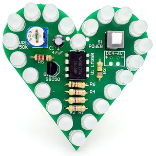 LED Throbbing Heart DIY Solder Kit