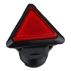 Red Triangle Illuminated Push Button Switch SPDT Momentary 12V