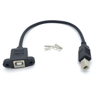 1.5ft (0.46m) Panel-Mount USB 2.0 B Female to B Male Cable