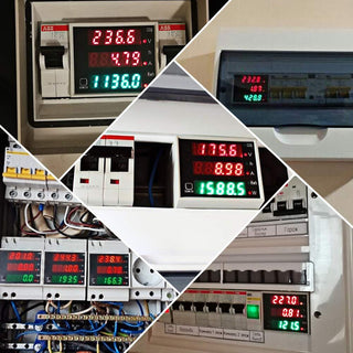 Single Phase DIN Rail Power Meter Ammeter Volt Meter - 80-300V