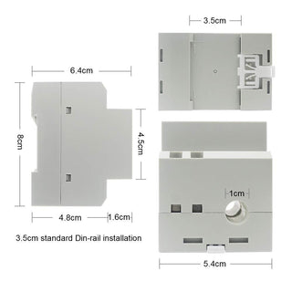 Single Phase DIN Rail Power Meter Ammeter Volt Meter - 80-300V