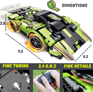 2-in-1 Remote Control Car Building Toy