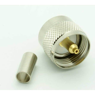 UHF Male 2 Piece Crimp Connector for RG-58 (PL-259) Gold Pin