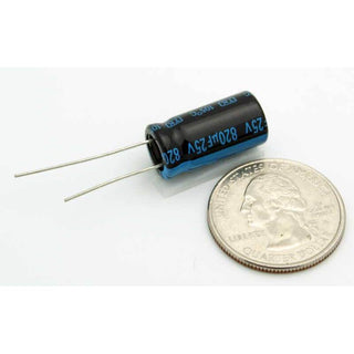 820uF 25 Volt Electrolytic Capacitor