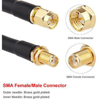 SMA Male to SMA Female Cable 6FT, LMR-240