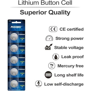 CR2450 3V Lithium Coin Battery Button Cell - 5 Pack
