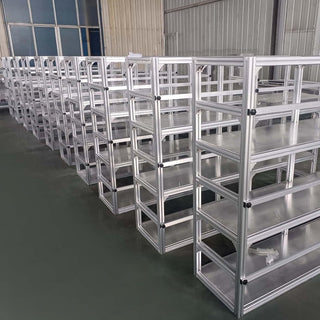 Silver Extruded Aluminum Rails - X Beam Style - 48" long 20mm x 20mm