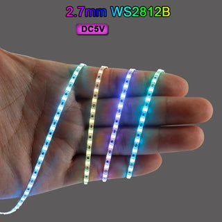 Mini Addressable RGB LED Strip - 5V - 1M - WS2812 - 2.7mm