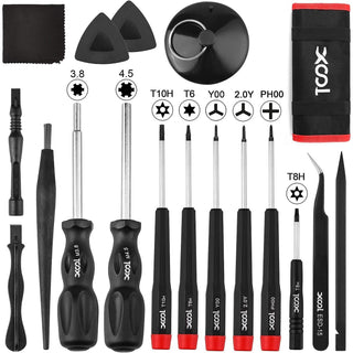 Tri Tip Screwdriver, 17 in 1 Professional Screwdriver Game Bit Repair Tools Kit for Switch JoyCon PS3 PS4 PS5 Xbox One 360 Gamebit NES SNES DS Wii GBA