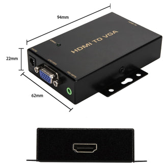 1080P VGA to HDMI Converter with 3.5mm Audio Port