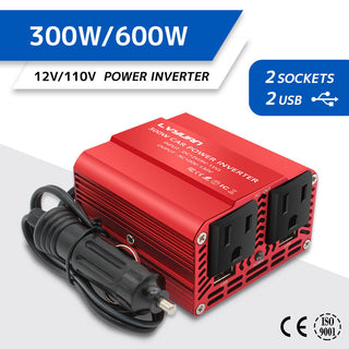 300W Power Inverter - 12V - For Vehicle Or Emergency Power