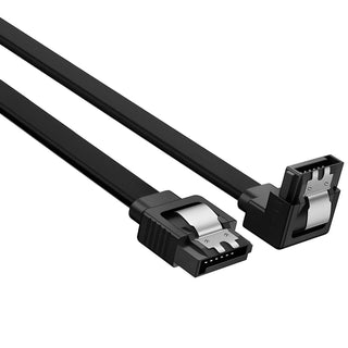 18" SATA 3.0 Cable SATA3 III 6GB/s Right Angle for SSD HDD Hard Drive, Black