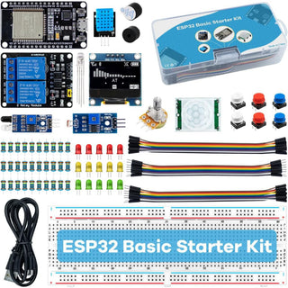 ESP32 Starter Kit - OLED, Breadboard, Sensors, Arduino IDE