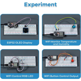 ESP32 Starter Kit - OLED, Breadboard, Sensors, Arduino IDE