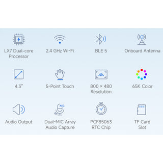 ESP32-S3 4.3" AI Voice Touch Display Board with Case