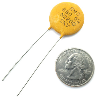 ceramic capacitor 680 pF ±5% 2000 volts N2200