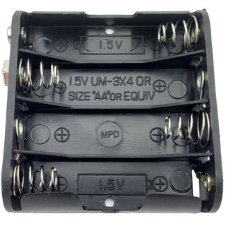 4 AA Battery Holder - 6V Output with 9V Snap Connector