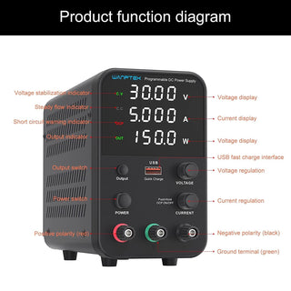 30V 5A Adjustable Bench Top LAB DC Power Supply
